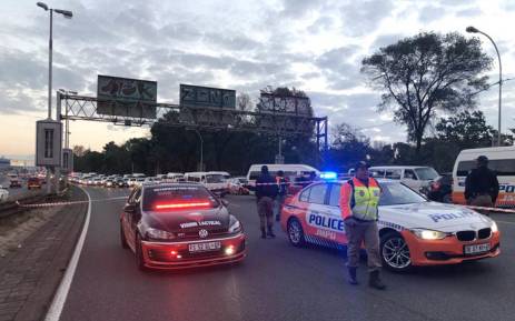 FILE: Metro police at the scene of a shooting on the M1 highway on Wednesday 18 April 2018. Picture: Twitter/@visiontactical