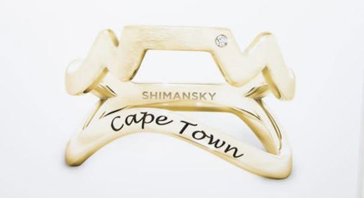 Shimanky's Cape Town ring. Picture: Supplied.