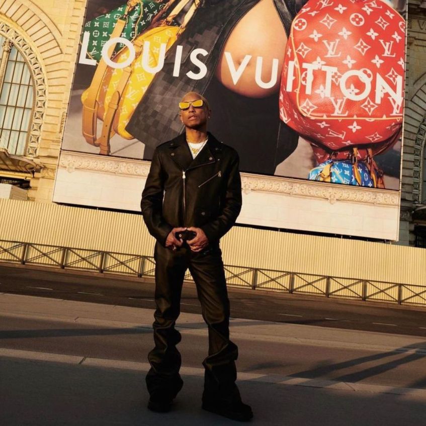 PICS] Pharrell Williams makes his mark with debut Louis Vuitton collection