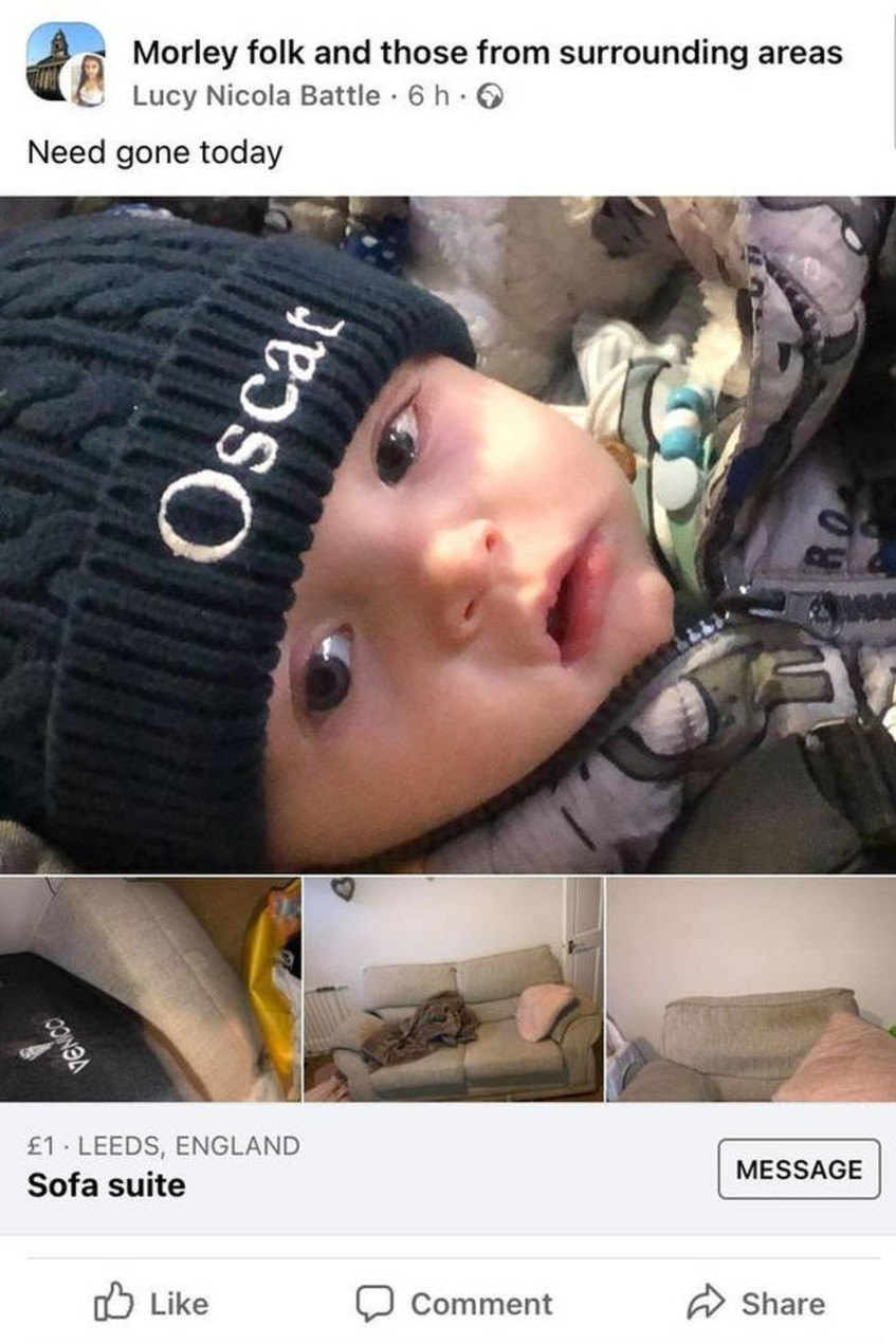 'Need gone today' Mom accidentally listing baby son for sale goes viral