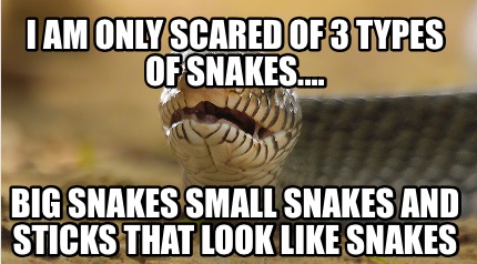 scared of snakes funny