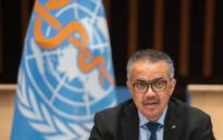 FILE: This handout picture made available by the World Health Organization (WHO) shows WHO Director-General Tedros Adhanom Ghebreyesus delivering remarks following the speech of US President's chief medical adviser during a World Health Organization (WHO) executive board meeting on 21 January 2021 in Geneva. Picture: AFP