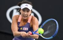 This file photo taken on 21 January 2020 shows China's Peng Shuai hitting a return against Japan's Nao Hibino during their women's singles match on day two of the Australian Open tennis tournament in Melbourne. Picture: Greg Wood/AFP