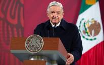 In this file handout picture taken on December 15, 2020 and released by Mexico's Presidency press office, Mexican President Andres Manuel Lopez Obrador speaks during a press conference in Mexico City. Picture: AFP