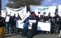 FILE: Members of the Public Servants Association (PSA) protest in Pretoria. Picture: Eyewitness News.