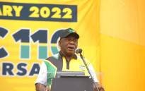 FILE: ANC president Cyril Ramaphosa delivers the party's January 8 statement at the Old Peter Mokaba Stadium in Polokwane, Limpopo on 8 January 2022. Picture: @MYANC/Twitter