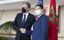 US Secretary of State Antony Blinken (L) shakes hands with Morocco's Foreign Minister Nasser Bourita (R) during their meting in the capital Rabat on March 29, 2022.Picture: Jacquelyn Martin / POOL / AFP
