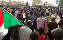 People march during a demonstration calling for civilian rule and denouncing the military administration, in the south of Sudan's capital Khartoum on February 10, 2022. Picture:AFP.