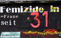 The number '31' is seen on a wall commemorating the number of femicides in Austria in 2021, in Vienna on 17 January 2022.  Picture: ANDREA KLAMAR-HUTKOVA / AFP