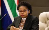 Minister of Small Business Development Khumbudzo Ntshavheni at an inter-ministerial briefing on 24 March 2020 detailing how government will respond ahead of and during the 21-day lockdown announced by President Cyril Ramaphosa. Picture: Kayleen Morgan/EWN.