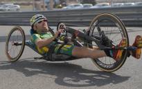 FILE: Pieter du Preez competing at the 2021 Para-Cycling Road World Championships in Cascais, Portugal. Picture: Olga Dyżakowska/ Facebook
