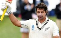 FILE: New Zealand's Colin de Grandhomme celebrates reaching his century (100 runs) on day three of the second cricket Test match between New Zealand and South Africa at Hagley Oval in Christchurch on 27 February 2022. Picture: Sanka Vidanagama/AFP