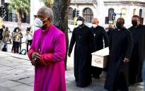 Archbishop Makgoba at Desmond Tutu's funeral service. Picture: Eyewitness News. 