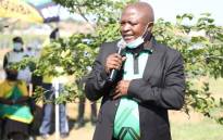 FILE: ANC deputy president David Mabuza speaks at the wreath-laying ceremony for Peter Mokaba at the Mankweng Cemetery in Limpopo on 7 January 2022. Picture: @MYANC/Twitter