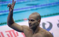 Brazilian swimmer Nicholas Santos celebrates his victory in the 50m Butterfly event at the FINA World Championships in Shanghai, China on 15 December 2018.Picture: @fina1908/Twitter