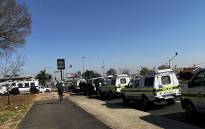 Police on standby in Pimville after protest action caused disruptions on Monday morning. Residents in parts of Soweto want Jhb mayor Mpho Phalatse to address service delivery issues. Picture: Nokukhanya Mntambo/Eyewitness News.