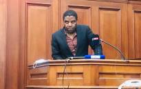 Zandile Mafe, the man accused of setting fire to Parliament, gives testimony during the inquiry into his fitness to stand trial at the Western Cape High Court on 3 November 2023. Picture: Ntuthuzelo Nene/Eyewitness News