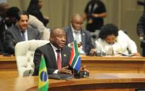 FILE: President Cyril Ramaphosa chairing the open session with BRICS Heads of State & Government at the 10th BRICS Summit in Sandton, Johannesburg. Picture: @PresidencyZA/Twitter