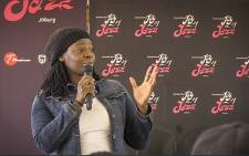South African singer Judith Sephuma talks to the Diepsloot community about the South African music industry ahead of the 'Joy of Jazz' festival. Picture: Katleho Sekhoto/EWN