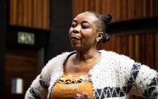 Nomia Rosemary Ndlovu in the Palm Ridge Magistrates Court. Video footage emerged this week purportedly showing her arranging a hit on her sister with the aim of claiming an insurance pay-out. Picture: Xanderleigh Dookey Makhaza/Eyewitness News.