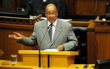President Jacob Zuma speaks in parliament. 31 May 2012. Picture: GCIS.