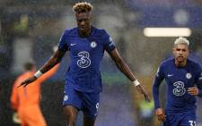 Chelsea's Tammy Abraham (left) celebrates a goal. Picture: @ChelseaFC/Twitter