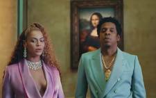 A YouTube screengrab shows Beyonce and Jay-Z in their music video 'APES--T,' filmed at the Louvre in Paris, France. 