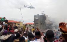 The Dana Airlines flight went down in a residential area in Lagos on Sunday.