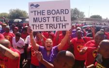 SAA workers strike, bringing operations OR Tambo International Airport to a standstill. Picture: Numsa Twitter
