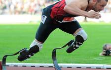 South African double-amputee athlete Oscar Pistorius