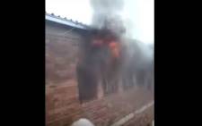 Four detainees and six officials had to be treated for smoke inhalation. Picture: YouTube screengrab.
