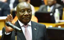 President Cyril Ramaphosa is sworn-in as a Member of Parliament on 22 May 2019. Picture: @PresidencyZA/Twitter