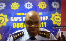 National Police Commissioner Khehla Sitole gives his testimony via videolink at the SAHRC hearing on 30 November 2021 into the July riots. Picture: @SAHRCommission/Twitter