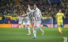 Dusan Vlahovic of Juventus celebrates his goal against Villarreal in their Uefa Champions League match on 22 February 2022. Picture: @juventusfcen/Twitter