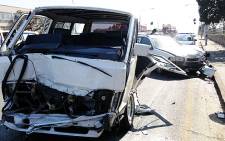FILE: Three people were killed and 22 were injured when a taxi and a bakkie collided on the Old Vereeniging Road on Sunday 05 january 2014. Picture: Sebabatso Mosamo/EWN