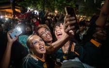 Delighted supporters as South Africa beat New Zealand to clinch their fourth World Rugby Cup title on 28 October 2023. Picture: Eyewitness News/Jacques Nelles