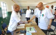 President Jacob Zuma at Ntolwane Primary School in Nkandla checking his name on the voters roll for the 2016 Municipal Elections during IEC Voter Registration weekend. Picture: GCIS.