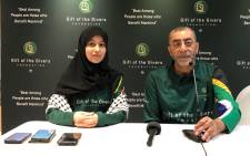 Gift of the Givers team member Ayia Jaber, who was born and raised in Gaza before moving to South Africa, next to the organisation's Dr Imtiaz Sooliman. Picture: Lauren Isaacs & Ntuthuzelo Nene/Eyewitness News