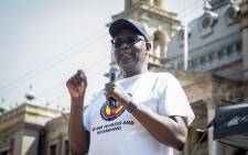 FILE: Former Congress of South African Trade Unions (Cosatu) general secretary Zwelinzima Vavi addresses members of the public outside national treasury in Pretoria on 3 March 2017 over their dissatisfaction with President Jacob Zuma's latest cabinet reshuffle. Picture: Reinart Toerien/EWN.