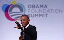 Former US President Barack Obama speaks at the Obama Foundation Summit in Chicago, Illinois, 31 October, 2017. Picture: AFP