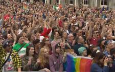 People celebrate in Ireland following the legalisation of same-sex marriages, Picture: Supplied.
