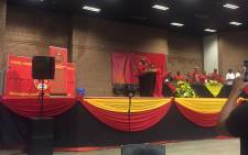 Cosatu President Sdumo Dlamini now addresses delegates at the Young Communist League’s 3rd national council in Soweto. Picture: Clement Manyathela/EWN.