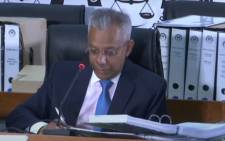 A screengrab of former Transnet CFO, Anoj Singh, appearing at the state capture inquiry on 27 May 2021. Picture: SABC/YouTube