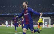 Barcelona's Lionel Messi celebrates a goal. Picture: @FCBarcelona/Twitter