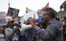 FILE: Activist Zackie Achmat (right) at a protest. Picture: Cindy Archillies/EWN
