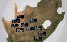 FILE. The top 10 highest maximum temperatures records recorded on Tuesday, 5 January. Picture: EWN