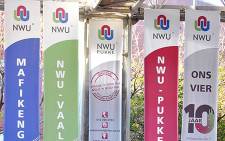 FILE: Banners hang at the University of Northwest campus. Picture: Facebook.