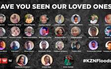 Families in KwaZulu-Natal are desperate to find their loved ones who went missing in the recent floods. According to authorities, 54 people are still missing following the floods. You can help reunite these families by sharing this image. Picture: Eyewitness News