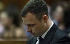Oscar Pistorius at the High Court in Pretoria during sentencing procedures for shooting his girlfriend Reeva Steenkamp on 13 October 2014. Picture: Pool.
