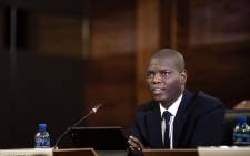 FILE: Justice Minister Ronald Lamola at an inter-ministerial briefing on the coronavirus in Pretoria on 13 March 2020. Picture: Sethembiso Zulu/Eyewitness News